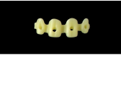 Cod.E19 f Upper Anterior: 10x  hollow pontics blocks-frames, (12-22), carved to fit into wax veneers Cod.E19Upper Anterior, MEDIUM, arched, (12-22), for porcelain pressed to metal bridgework